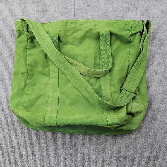 Vintage GAP Tote Bag Y2K Green Canvas Shoulder Crossbody Adjustable Carryall - Picture 1 of 9